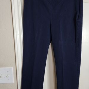 Talbots Navy Blue Straight-Leg Trousers